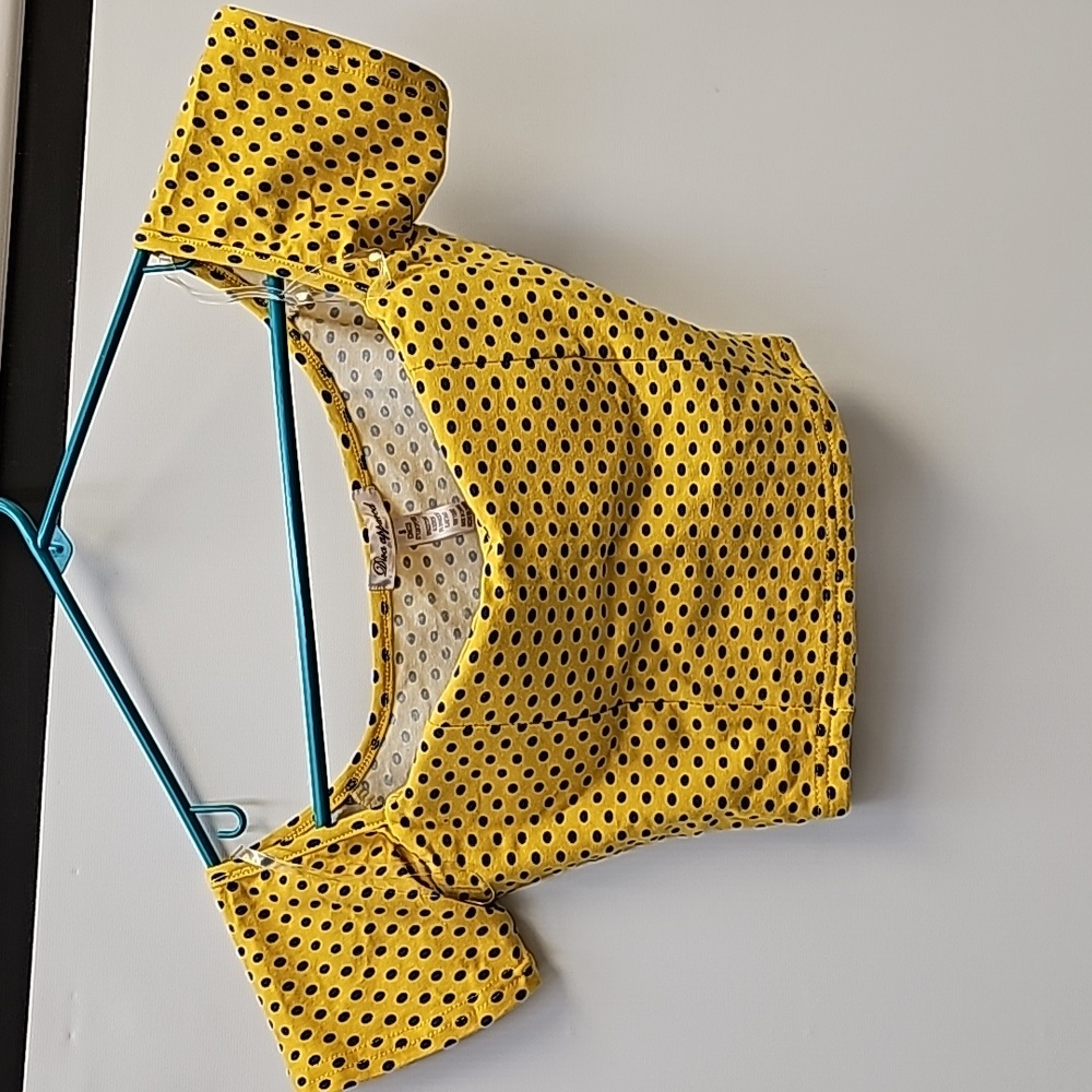Yellow and blue crop top small